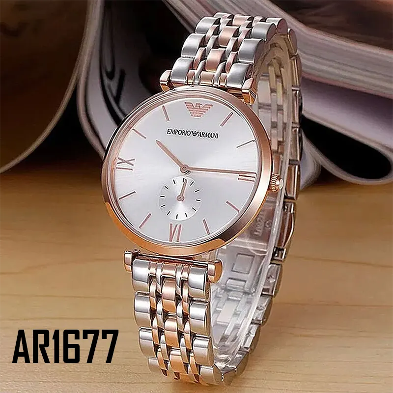 Emporio Armani Two-tone Couple Watch- AR1677/AR1926 | Watch Shop BD