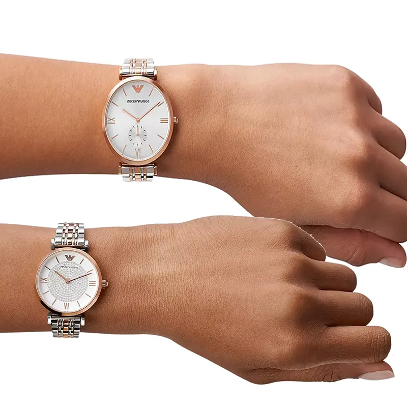 Emporio Armani Two-tone Couple Watch- AR1677/AR1926 | Watch Shop BD
