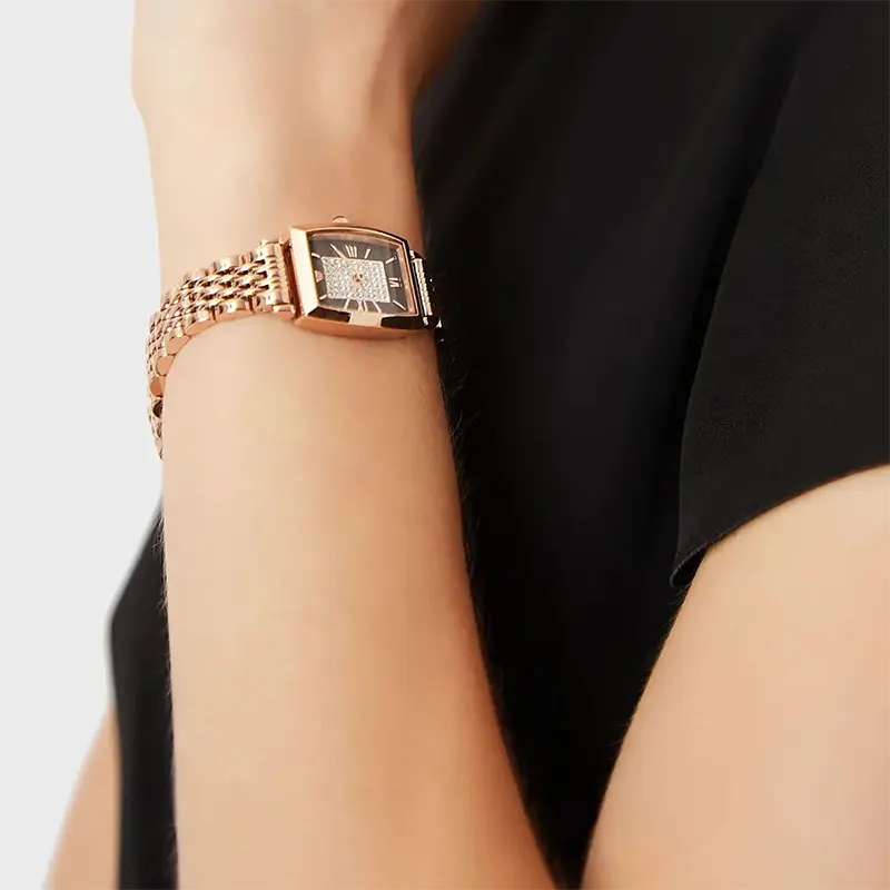 Emporio Armani Crystal Pave in Dial Central Ladies Watch- AR11407 ...
