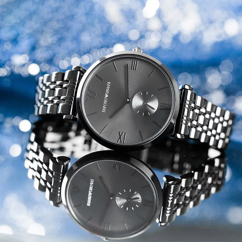 Emporio Armani Black Fashionable Couple Watch- AR11299/AR11245 | Watch ...