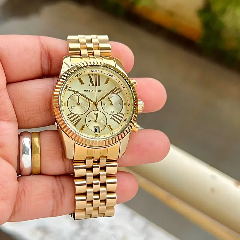Michael Kors Runway Gold Tone Watch Michael Kors Slim Runway  display picture 2