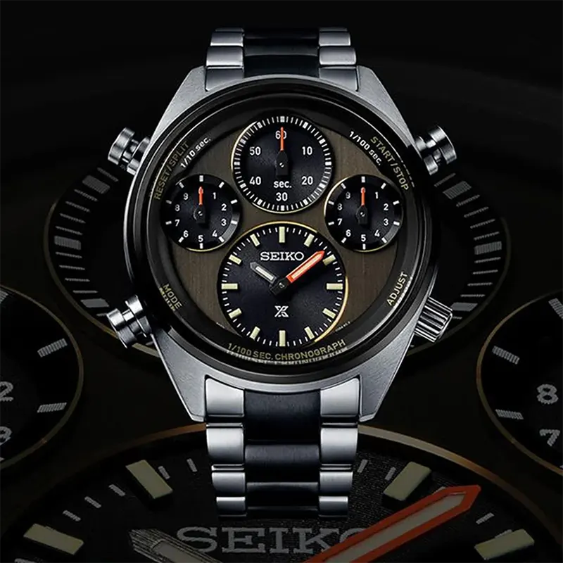 Seiko Prospex Speedtimer Black & Khaki Dial Limited Edition Men's Watch- SFJ005P1