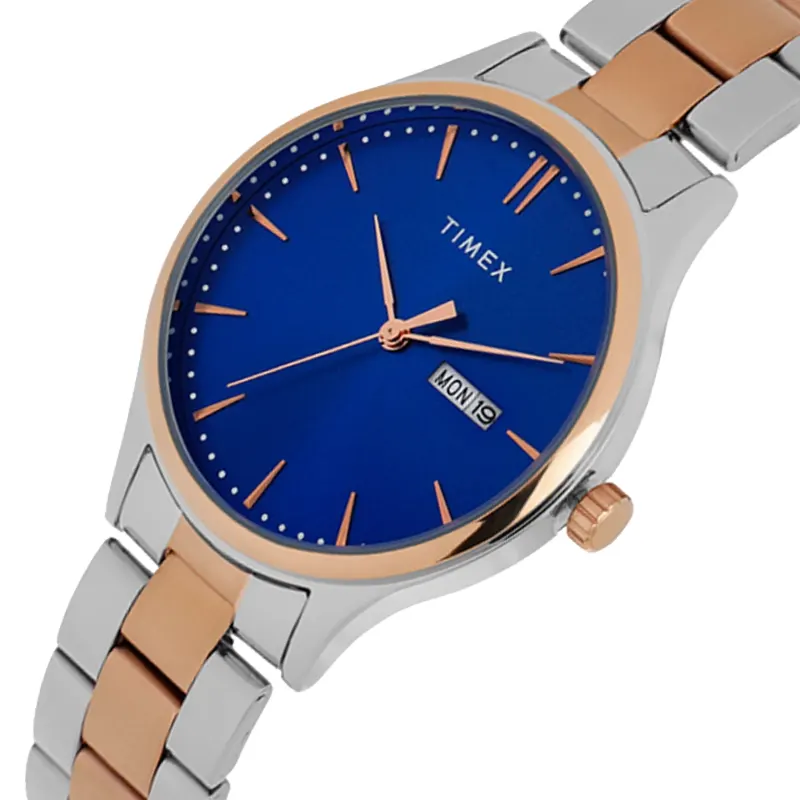 Timex Blue Dial Two-tone Fashion Couple Watch-  TW00ZP006 watch product view 5