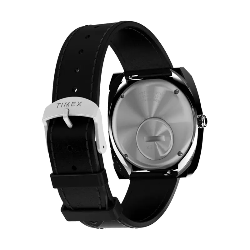 Timex World Time 1972 Reissue Black Dial Men's Watch- TW2V69500 watch bracelet clasp and caseback