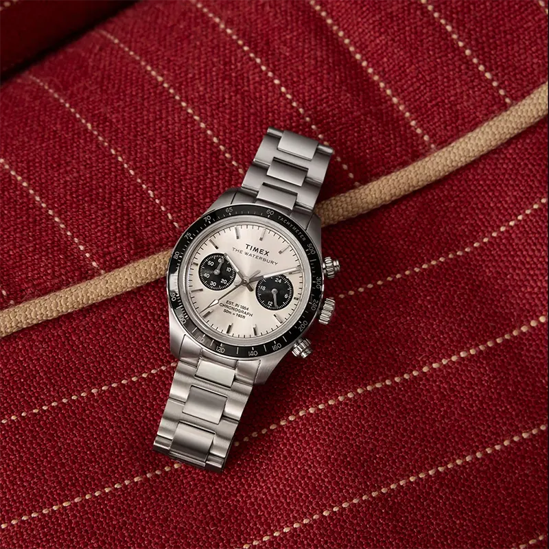Timex Waterbury Heritage Chronograph Silver Dial Men's Watch- TW2Y19200 watch product view 6