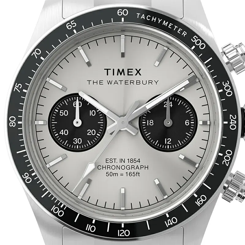 Timex Waterbury Heritage Chronograph Silver Dial Men's Watch- TW2Y19200 watch product view 7