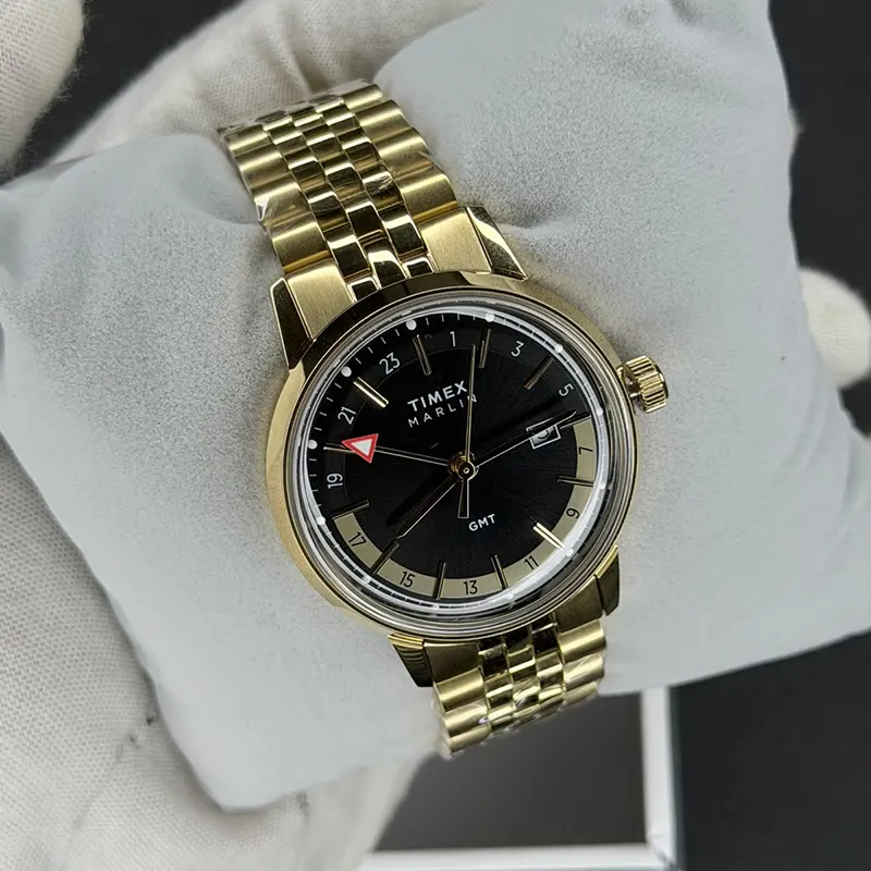 Timex Marlin Quartz GMT Black Dial Gold-Tone Men's Watch- TW2Y47700 TW2Y47700UJ watch product view 9