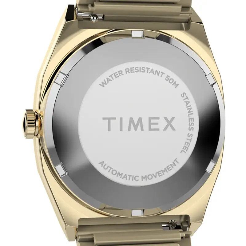 Timex Vintage "TV Dial" Automatic E-Line Men's Watch- TW2Y67700 TW2Y67700IK watch side profile and crown