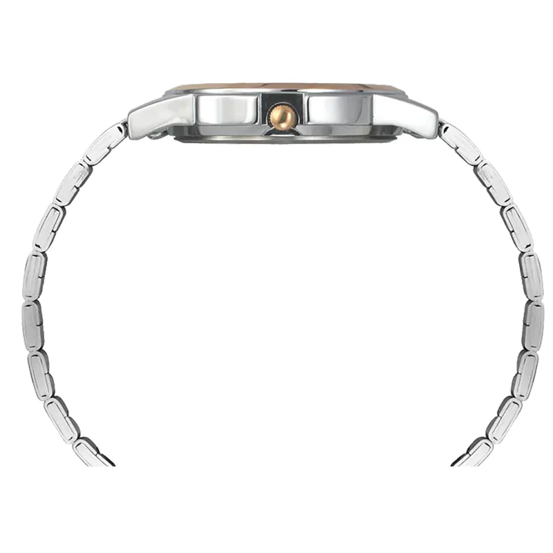 Timex Fashion Black Dial Men's Watch- TWB2G01SMU03 watch side profile and crown