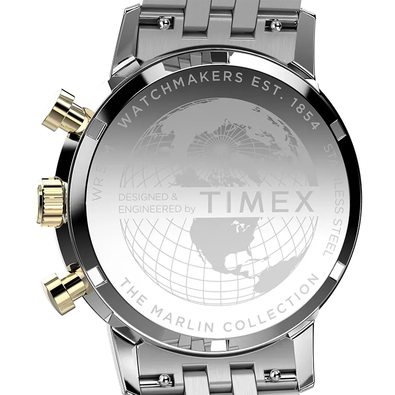 Timex Marlin Chronograph Gold-tone Accents Dial Watch- TWEG26713 watch product view 5