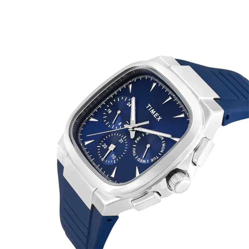 Timex Square Blue Dial Men's Watch- TWEG353SMU02 watch bracelet clasp and caseback