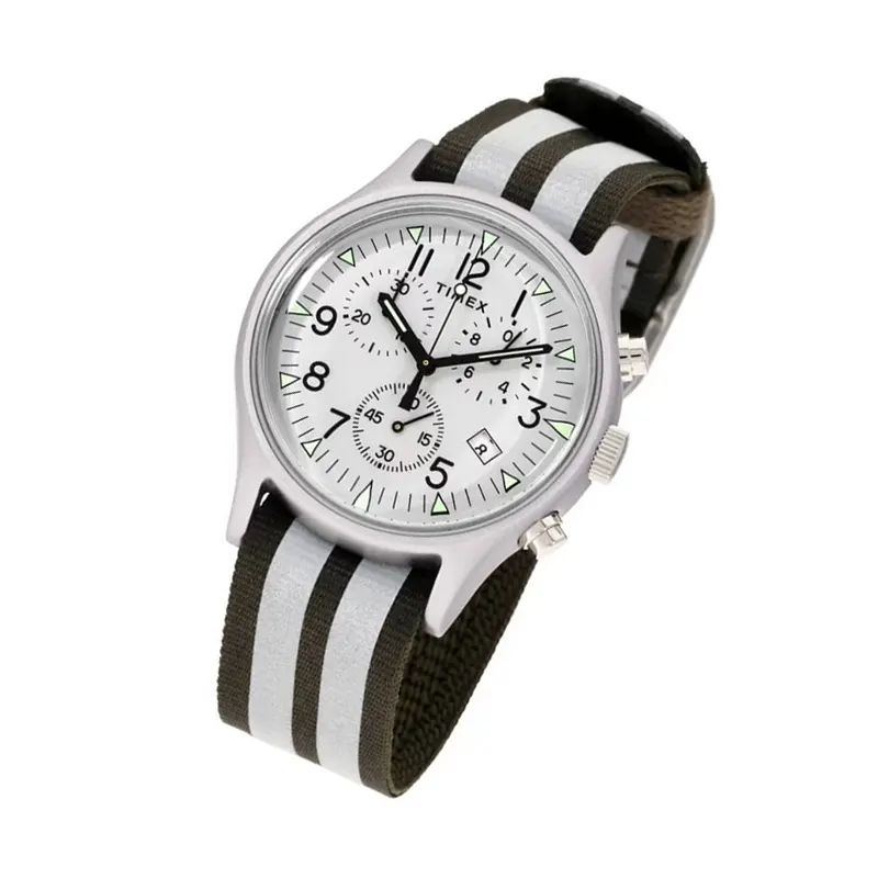 Timex MK1 Aluminum Silver Dial Polished Men's Watch- TW2R81300 watch bracelet clasp and caseback