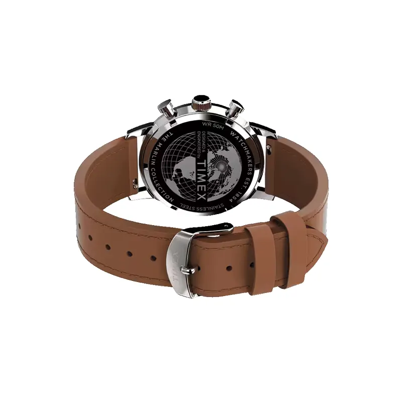 Timex Marlin® Chronograph Green Dial Men's Watch- TW2W10100 TW2W10100UJ watch side profile and crown