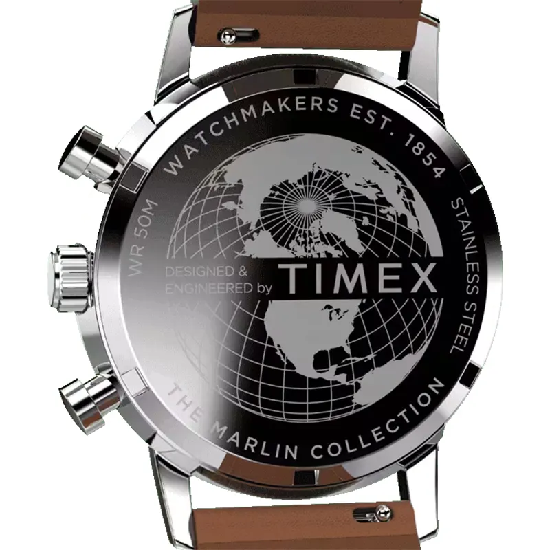 Timex Marlin® Chronograph Green Dial Men's Watch- TW2W10100 TW2W10100UJ watch bracelet clasp and caseback