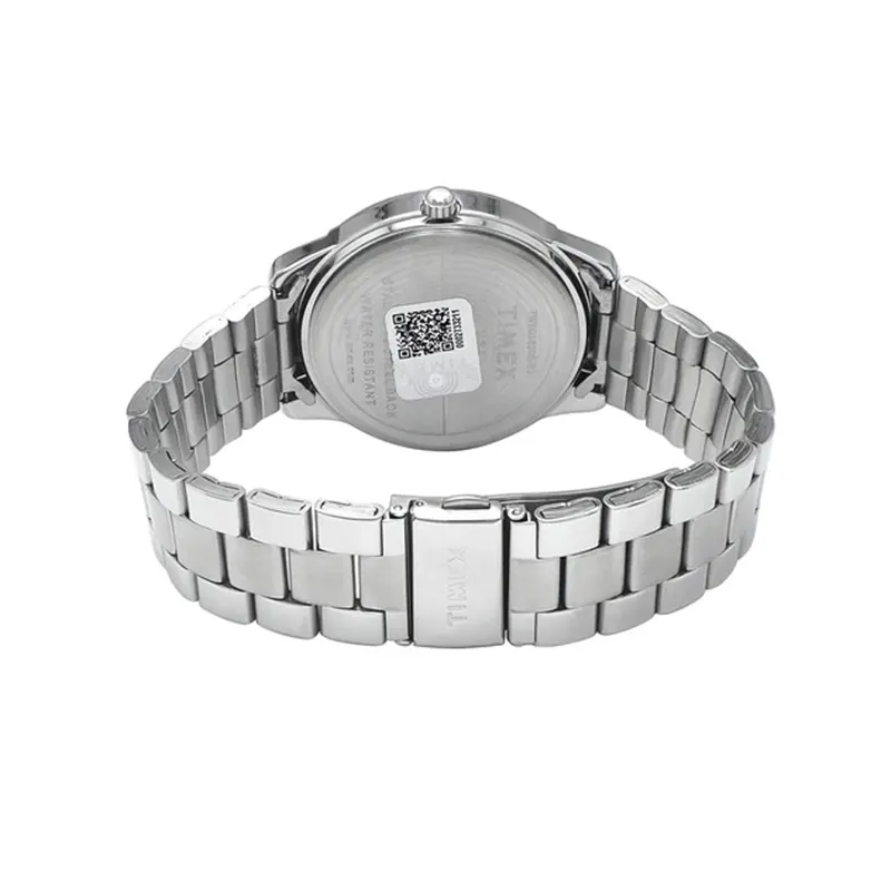 Timex Multifunction Quartz Silver Dial Men's Watch- TWEG18506 watch side profile and crown