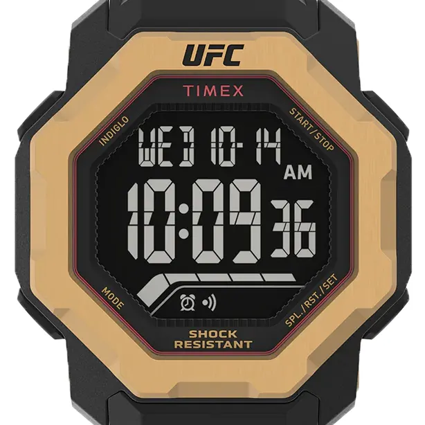 Timex UFC Knockout Rugged Digital Sports Men's Watch- TW2V89000 watch bracelet clasp and caseback