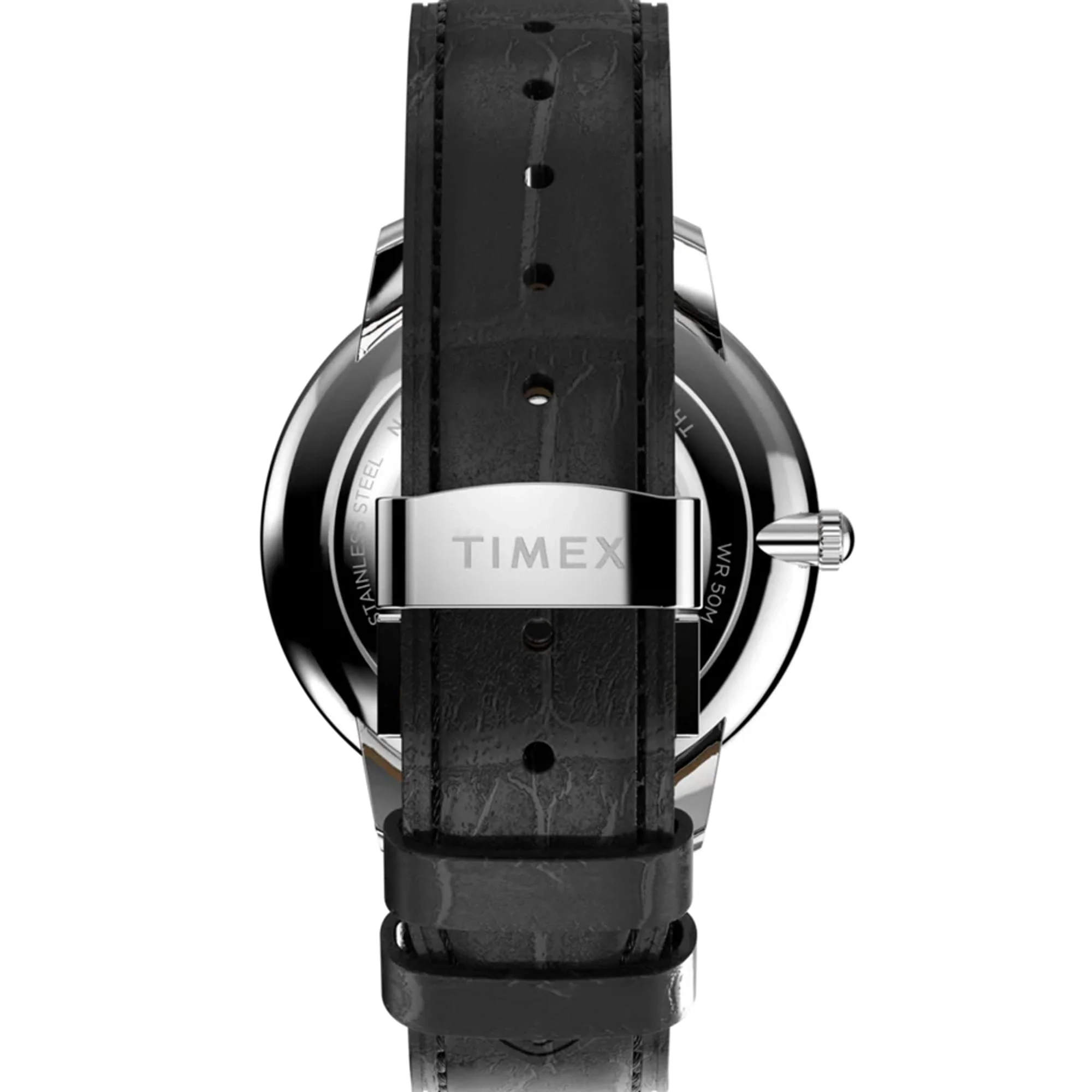 Timex Waterbury Metropolitan Sub-Second Men's Watch- TW2Y23100 watch side profile and crown