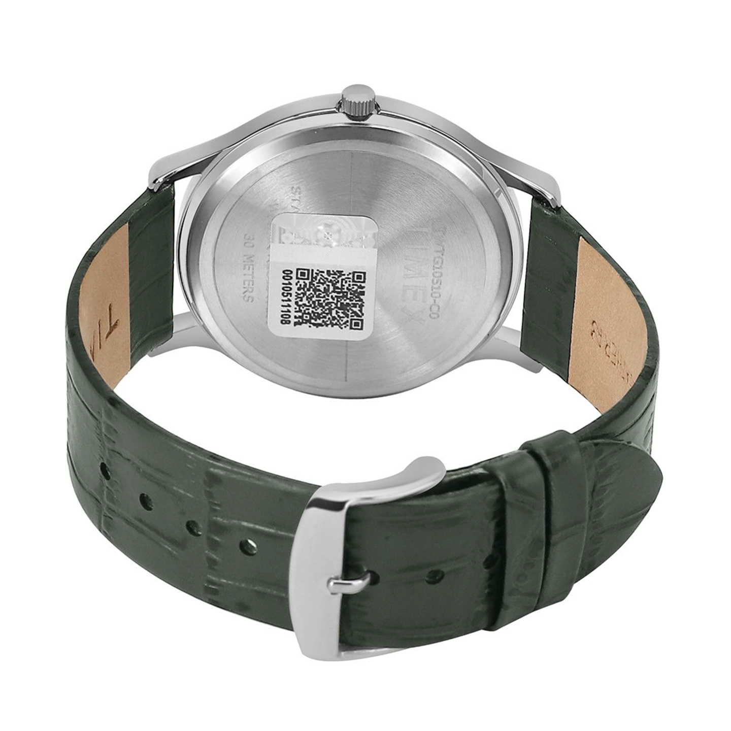 Timex White Dial Analog Men's Watch- TWTG10510 watch side profile and crown