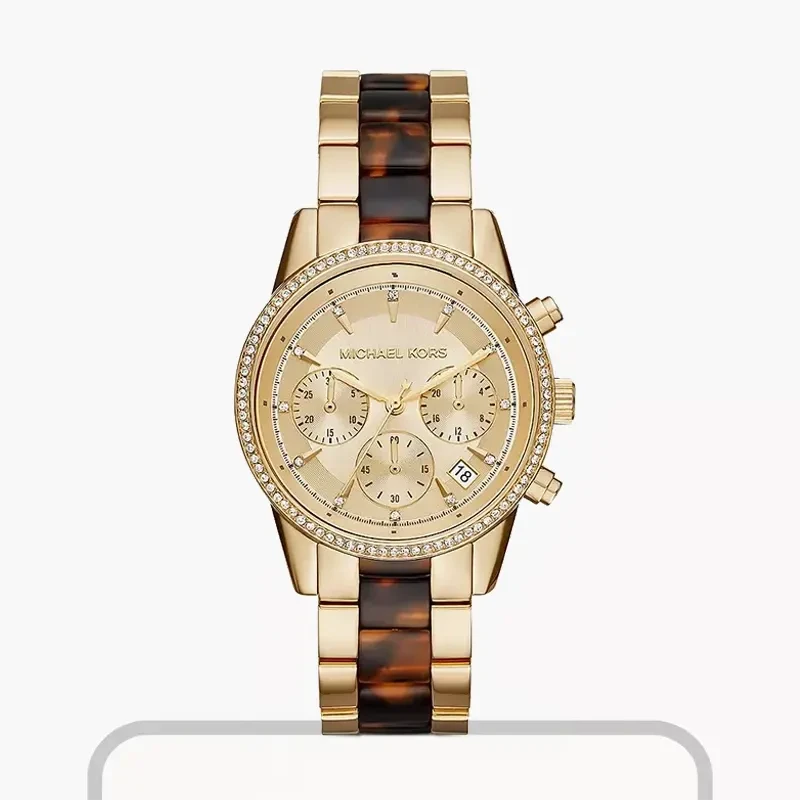 Michael Kors Darci Grey Dial Rose Gold Ladies Watch- MK4408