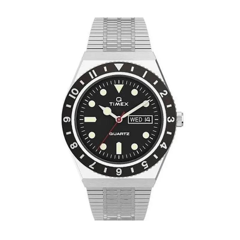 Timex Q Reissu Black Dial Men's Watch-  TW2U61800 watch, front product view
