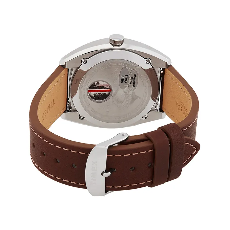 Timex Marlin Sub-Dial Automatic White Dial Watch- TW2V62000 watch dial and case detail