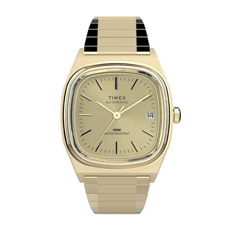 Timex Q Timex E-Line Automatic Champagne Men's Watch- TW2Y07200 TW2Y07200UJ watch, front product view
