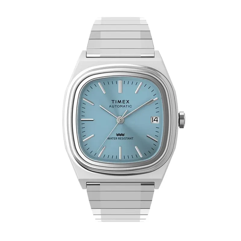 Timex Ice Blue Vintage "TV Dial" Automatic E-Line Men's Watch- TW2Y66700 TW2Y66700UJ watch, front product view