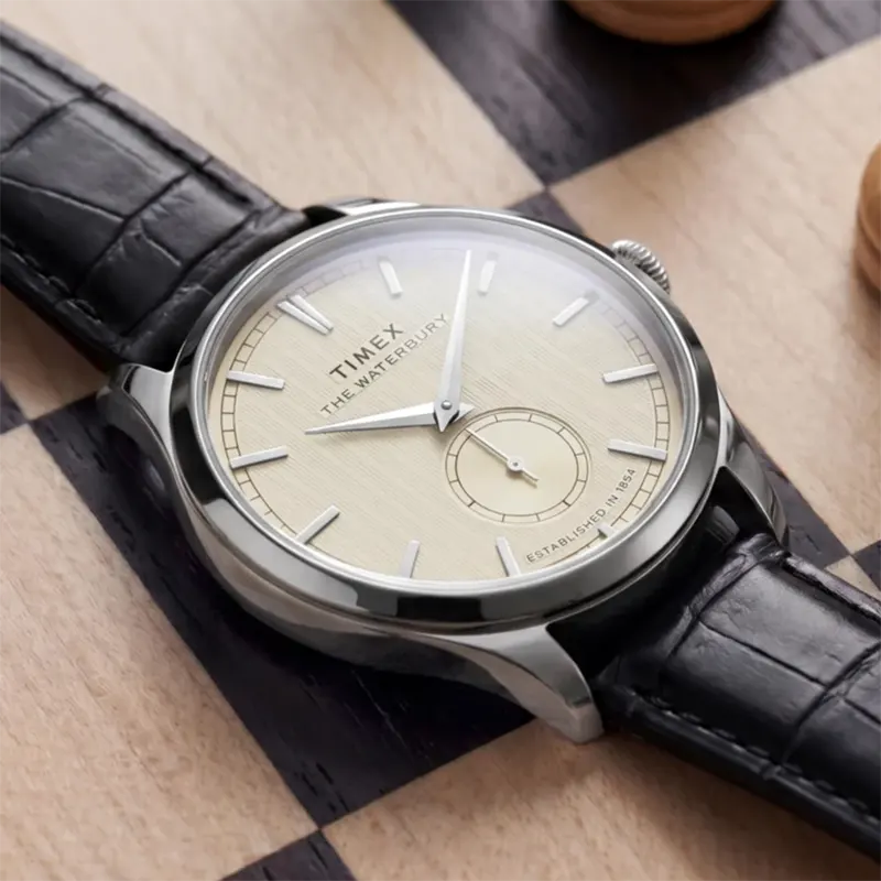 Timex Waterbury Traditional Quartz Watch TW2Y92000 watch dial and case detail