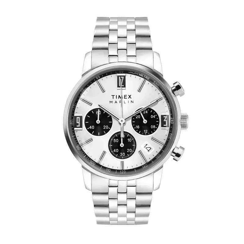 Timex Marlin® Chronograph White Panda Dial Men's Watch-TWEG26704 watch, front product view
