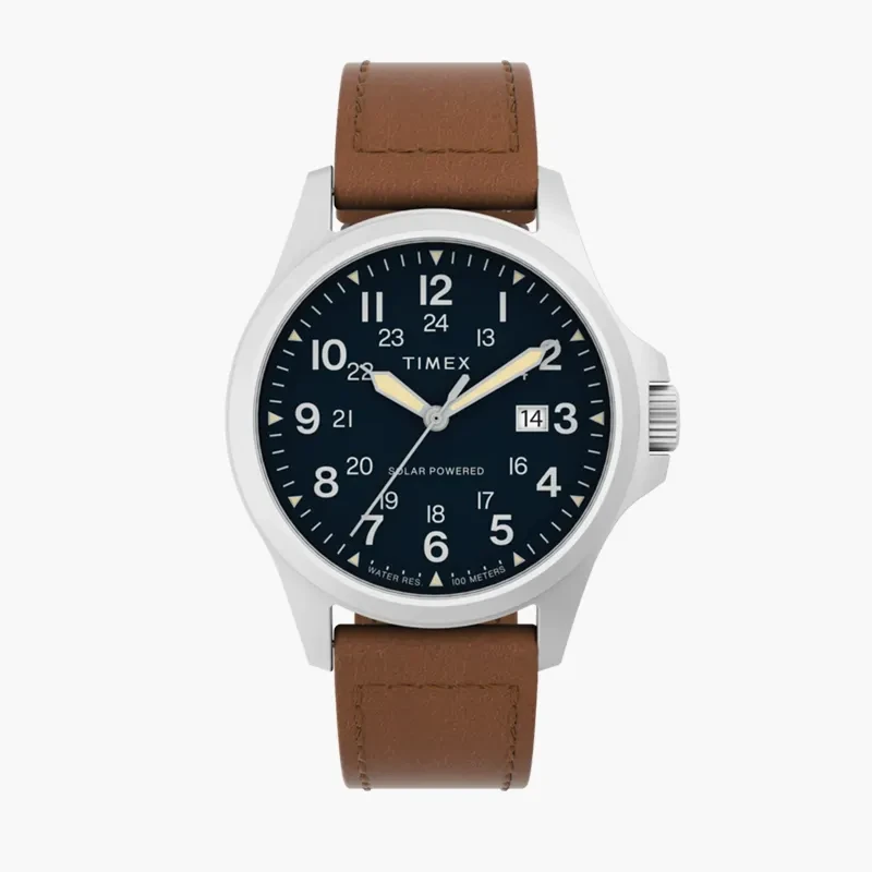 Timex Expedition Field Post Solar Blue Dial Men's Watch- TW2V03600 watch, front product view