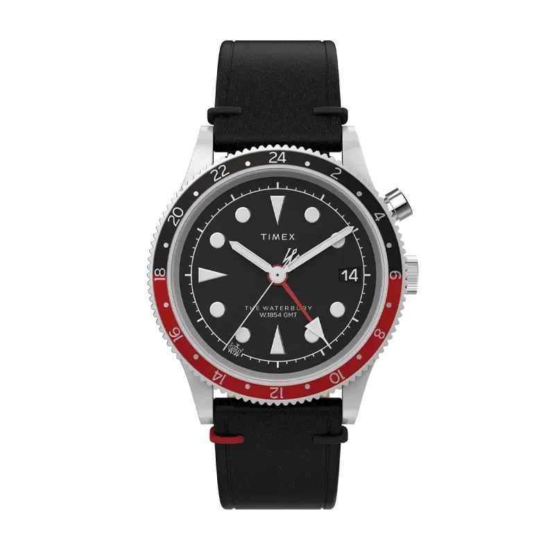 Timex Waterbury Traditional GMT Pepsi Men's Watch- TW2W22800VQ watch, front product view
