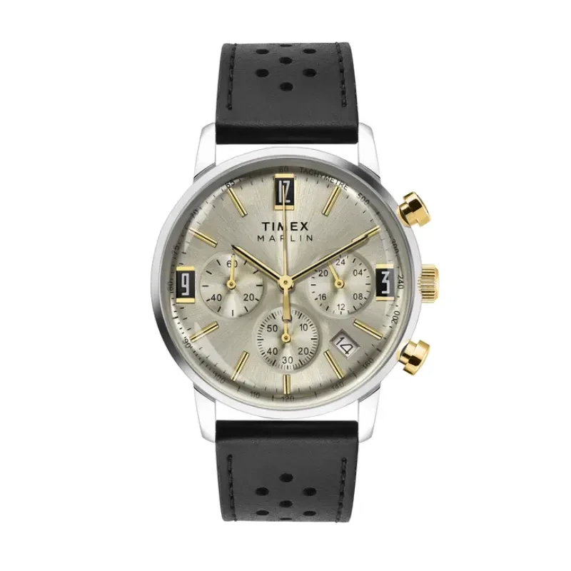 Timex Marlin® Chronograph Beige Dial Men's Watch- TWEG26705 watch, front product view