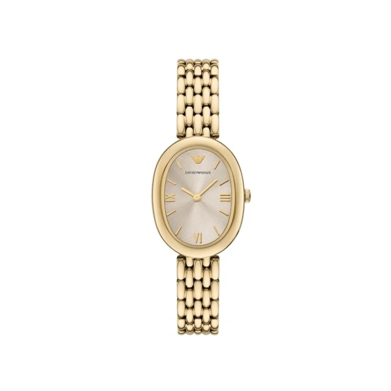 Emporio Armani Gold-Tone Oval Watch AR11707