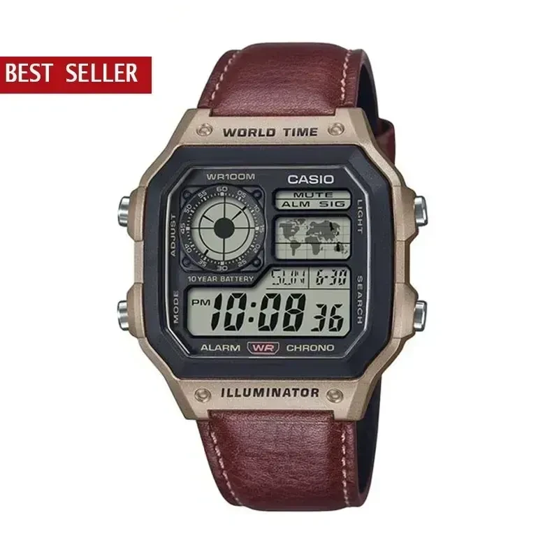 Casio Youth World Timer Digital Men's Watch- AE-1200WHL-5AV