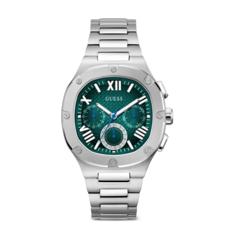 Guess Headline Green Dial Multifunction Watch-GW0572G6