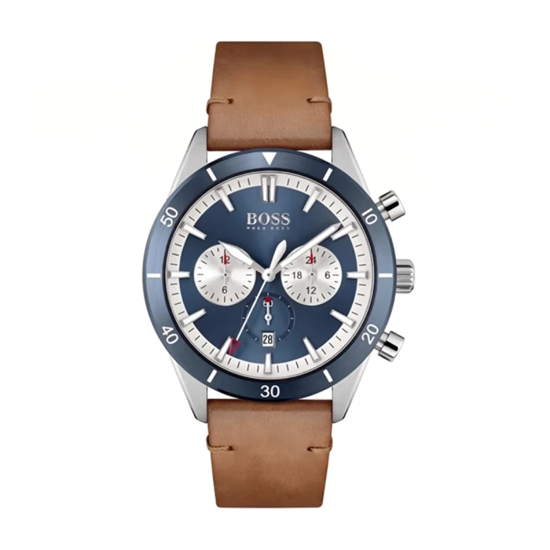 Hugo Boss Grand Prix Chronograph Brown Leather Watch 1513860