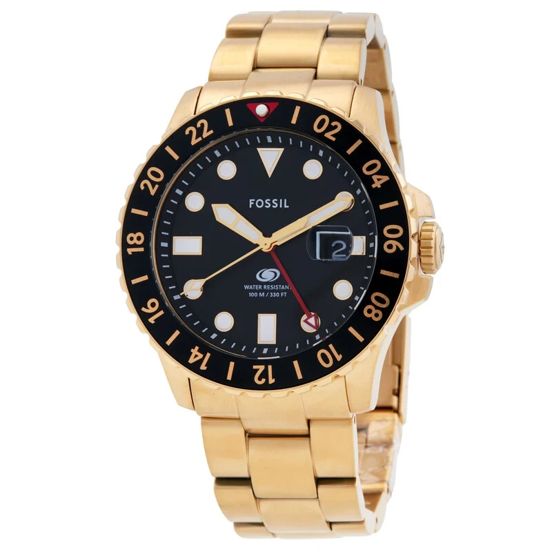 Fossil Blue GMT All-Gold Men's Watch - FS5990