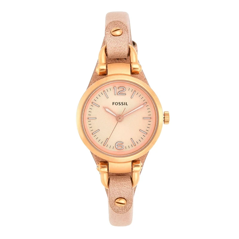 Fossil Georgia Mini Rose Gold-Tone Sand Leather Women's Watch - ES3262