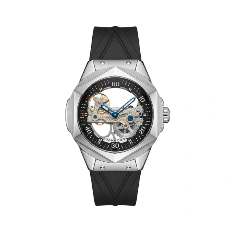 HANBORO Double-Sided Skeleton Mechanical Men's Watch - HBR-701
