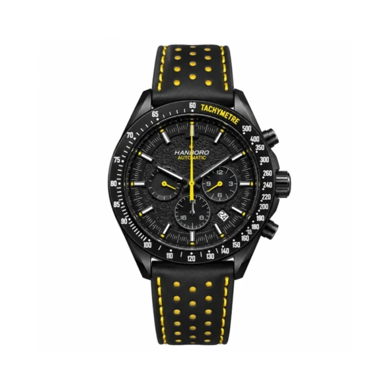 HANBORO Mechanical Skeleton Stealth Men's Watch - HAO-914