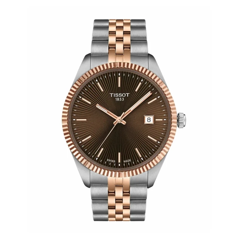 Tissot Ballade Quartz Two-Tone Brown Dial Men's Watch - T156.410.22.291.01