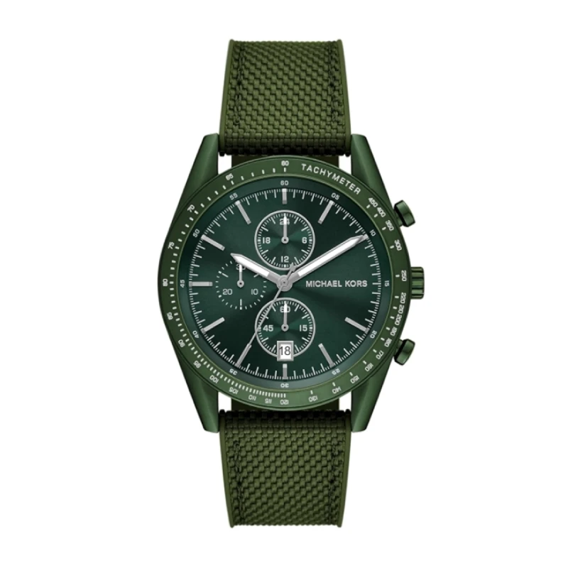 Michael Kors Warren Accelerator Green Dial Chronograph Men's Watch- MK9144