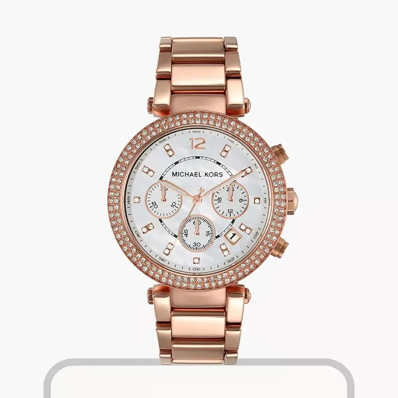 Michael Kors Lexington Chronograph Brown Dial Ladies Watch- MK6221 ...