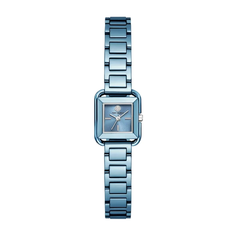 Tory Burch The Kira Square Ice Blue Watch TBW6023