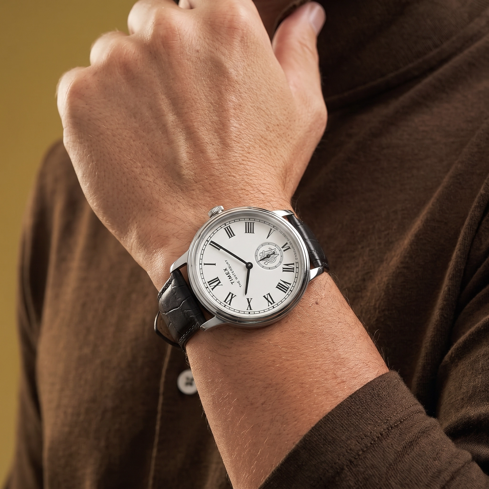 Timex Waterbury Metropolitan Sub-Second Men's Watch- TW2Y23100 watch dial and case detail